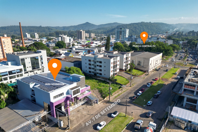Localização do Centro Empresarial Iara Schneider em Estância Velha-RS